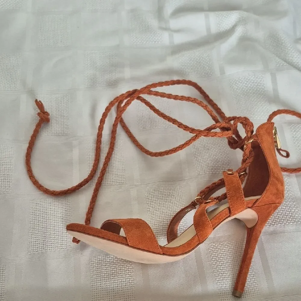 Marciano Women's Rust Lace-Up Heels - Picture 6 of 16